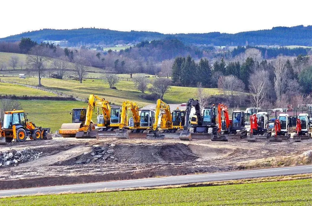 Camion grue à La Tourette